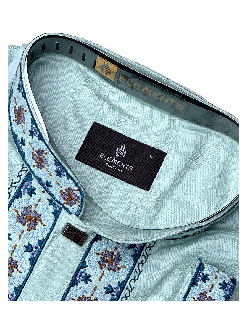 Stylleen Premium Mint Green Embroidered Punjabi