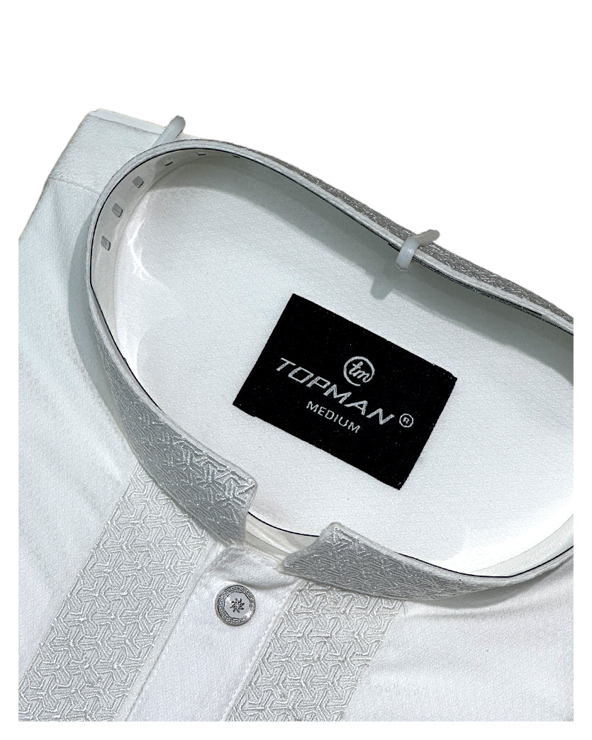 Stylleen Premium Elegant White Punjabi – Luxury Embroidered Collection