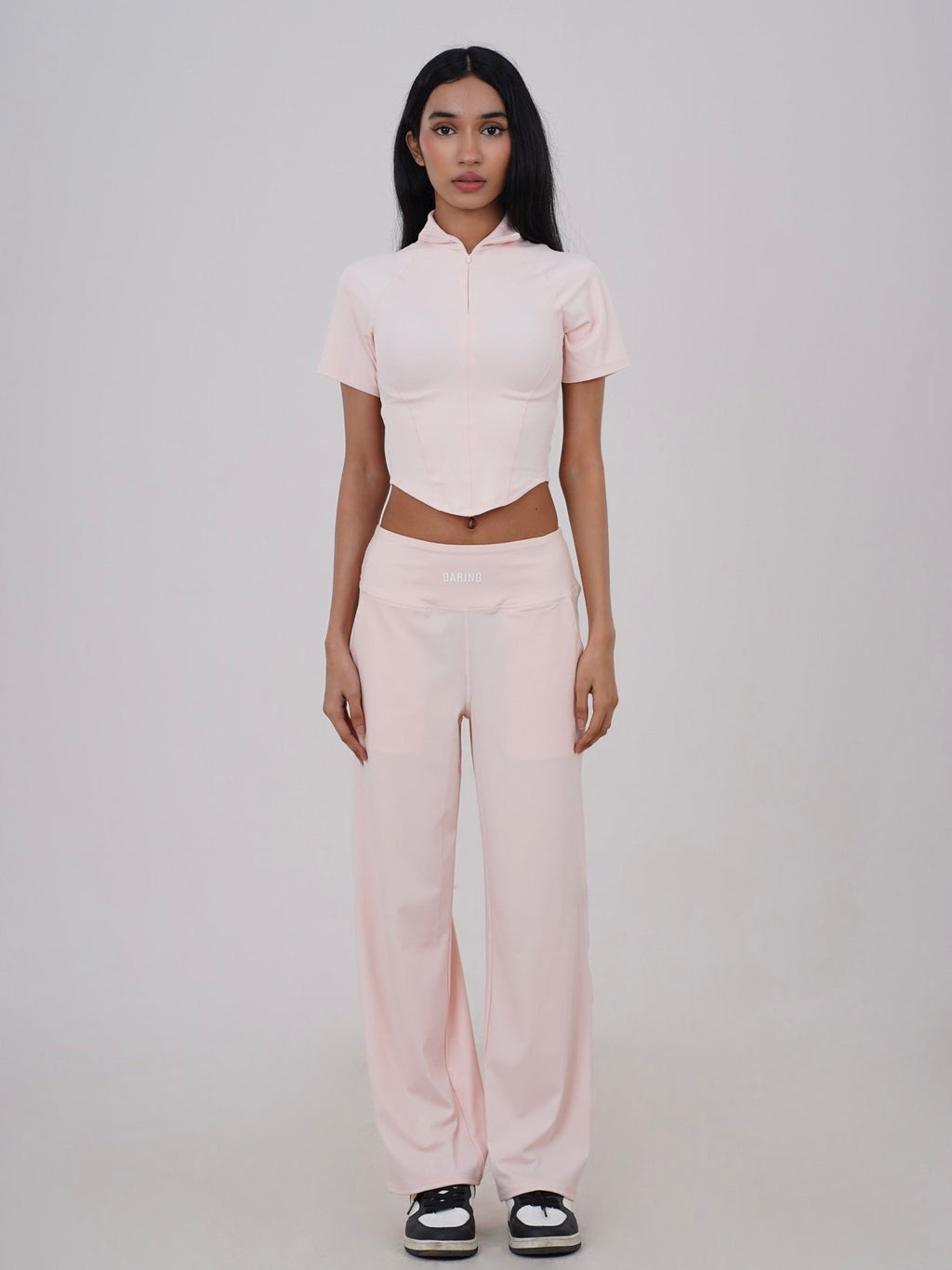 AURA MANDARIN HALF ZIP-UP TOP